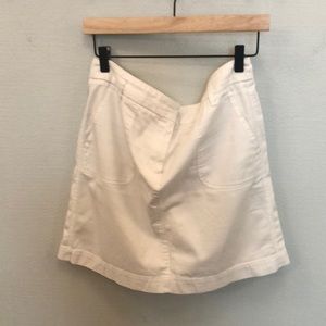 LOFT White Cotton Skirt